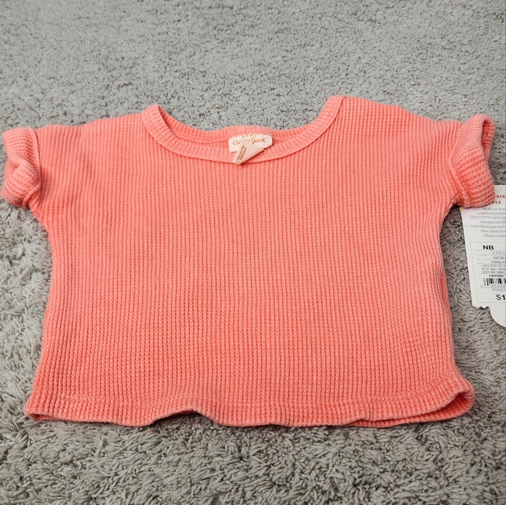 Baby Solid Top & Bottom Set - Cat & Jack Orange Newborn - Picture 8 of 14